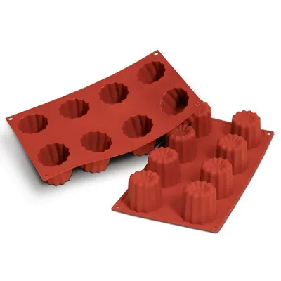 Molde de 8 Cannelé de Silicona