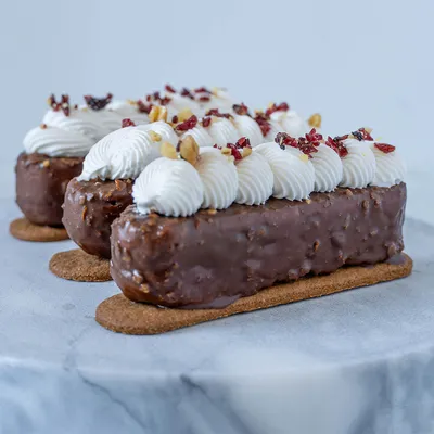 Barra de Navidad con Cubierta Crocante de Chocolate