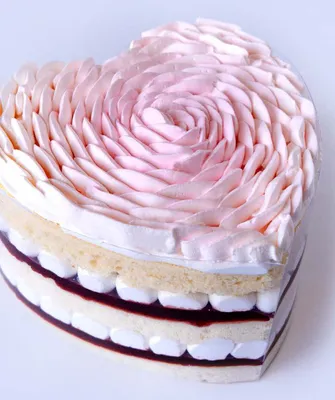 Torta Corazón de Rosa Frambuesa