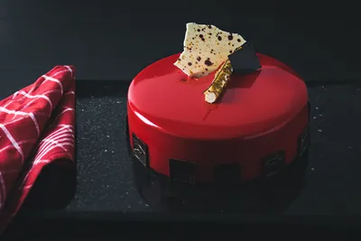 Mousse de Chocolate Negro, Toffee y Naranja